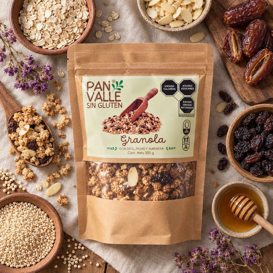 Granola con Dátil, Pasas y Almendra