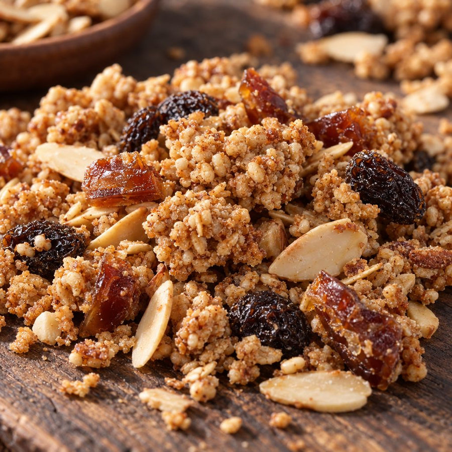 Granola con Dátil, Pasas y Almendra